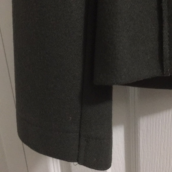 Dark Green Unlined Wool Mix Jacket. - Picture 3 of 4